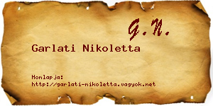 Garlati Nikoletta névjegykártya